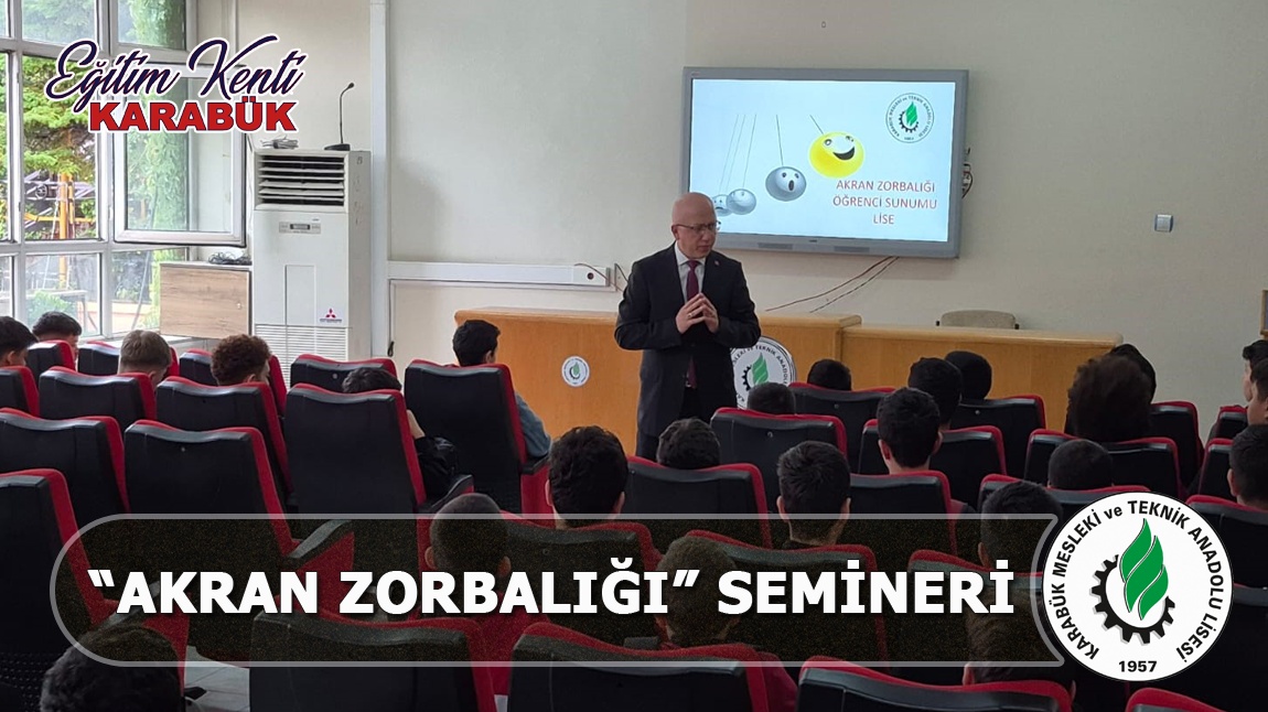 Rehber Öğretmenimiz Enes TÜRK tarafından öğrencilerimize 